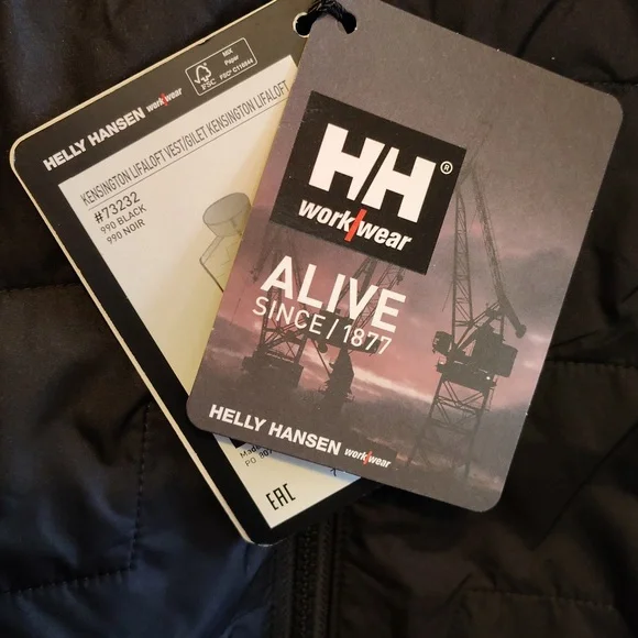 Helly Hansen Black Quilted Vest Liftaloft - Picture 5 of 8